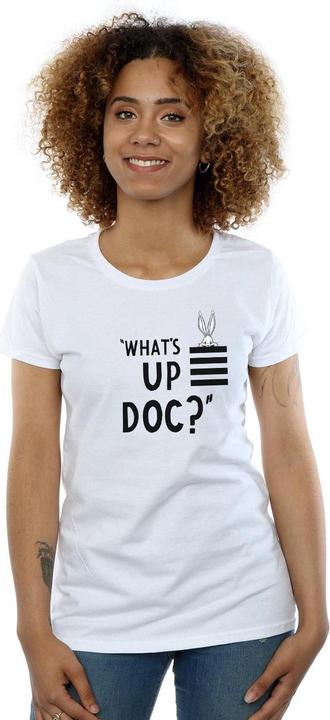 Actual product image Looney Tunes Womens/Ladies Bugs Bunny What's Up Doc Stripes Cotton T-Shirt (XL)