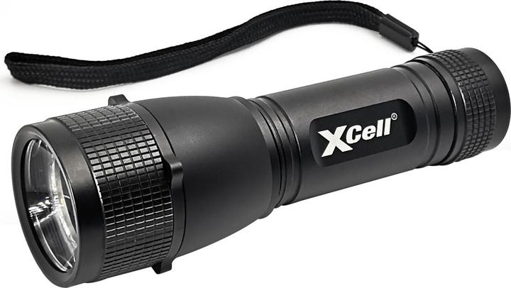 XCell 146362 LED Taschenlampe mit Handschlaufe, mit Holster, mit Stroboskopmodus batteriebetrieben (12.60 cm, 500 lm)