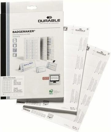 Actual product image Durable Badgemaker insert labels for name tags