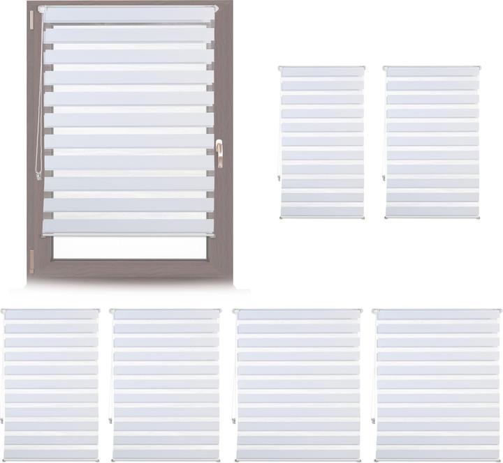 Actual product image Relaxdays Double roller blind Klemmfix (110 x 6.5 x 156 cm)