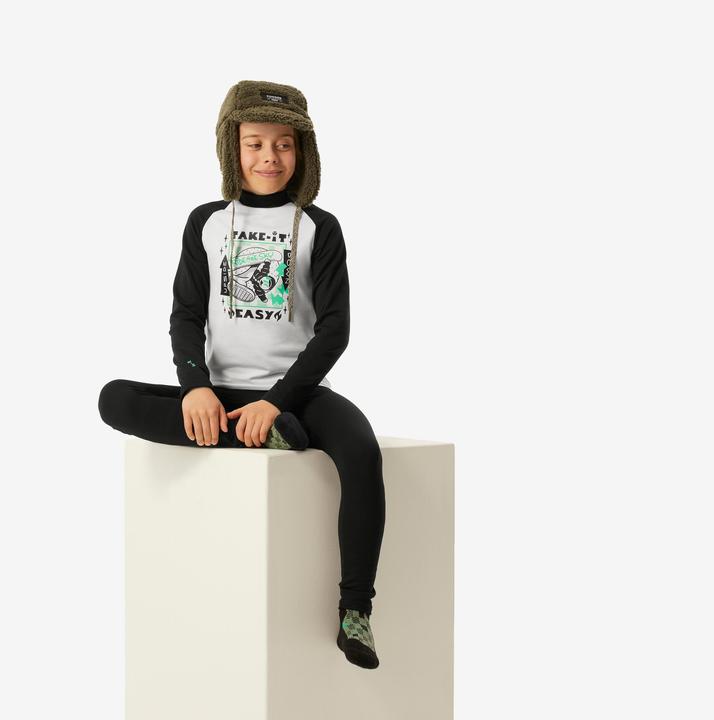 Immagine prodotto Wedze Maglia funzionale da sci per bambini - BL 500 bianco/nero con motivo (100 C)