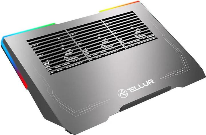 Produktbild Tellur Cooler laptop Shade 17, 3 fans, RGB LED, USB, USB-C, Aluminum grey
