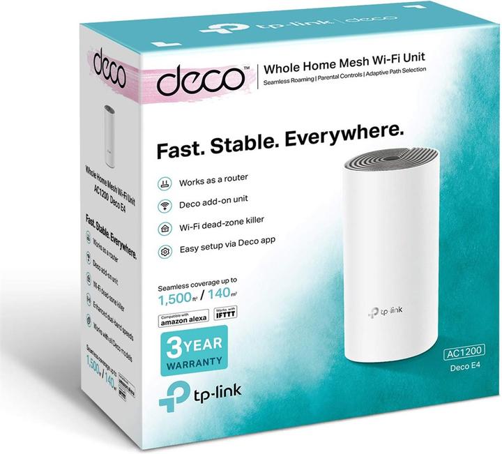 Immagine prodotto TP-Link Deco E4 WLAN Mesh 1-pack Set (AC1200)