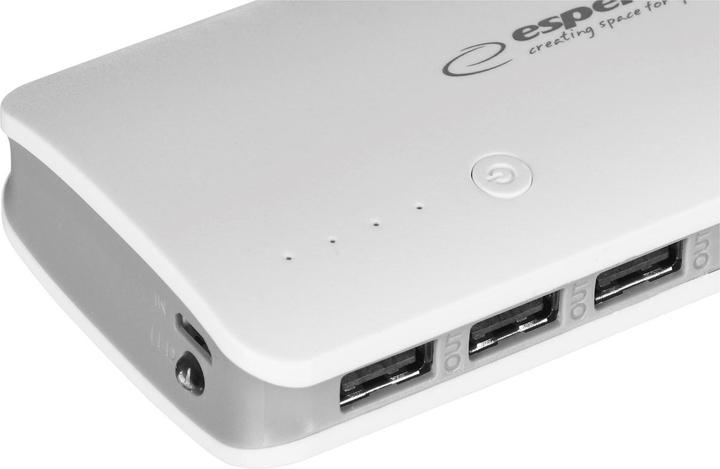 Immagine prodotto Esperanza EMP106WE Radium - Grigio - Bianco - Universale - Rettangolo - 8000 mAh - USB - 5 V (8000 mAh, 29.60 Wh)