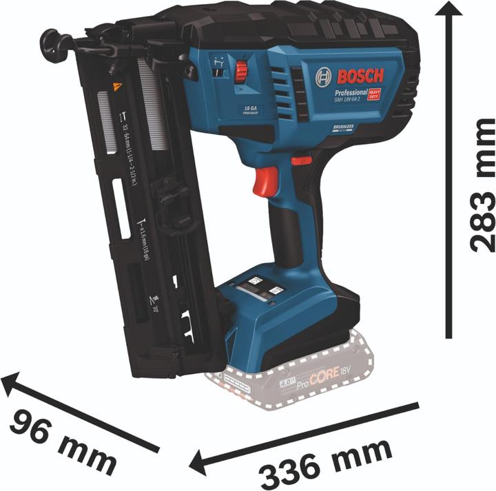 Actual product image Bosch Professional Cordless wood nailer GNH 18V-64-2, L-BOXX 238