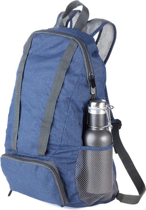 Actual product image Troika BAGPACK Foldable backpack, polyester, blue/grey (12 l)