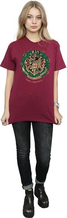 Actual product image Womens/Ladies Christmas Wreath Cotton Boyfriend T-Shirt (L)