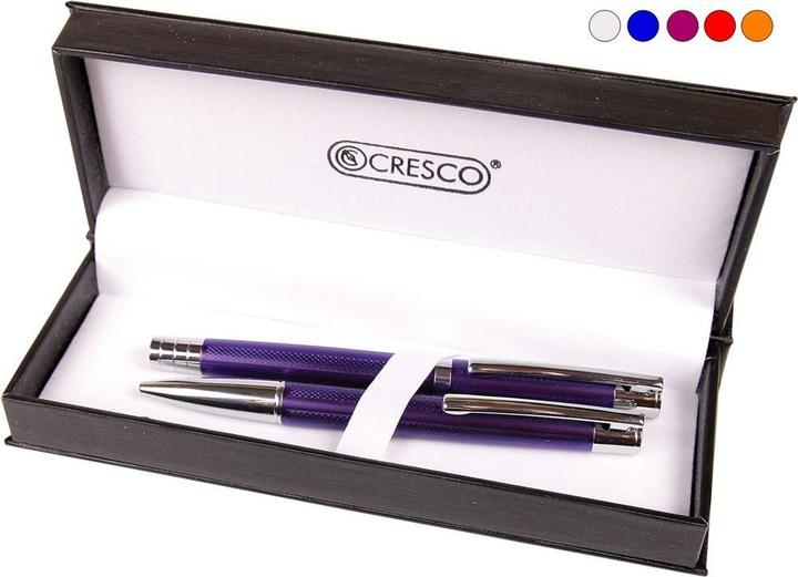 Actual product image Cresco Pen + Pen Elegant in case (406780) (Gold finish, 2 x)