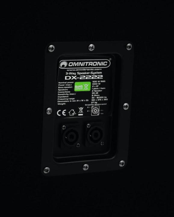 Actual product image Omnitronic DX-2222 (Passive, 1x 500 W)
