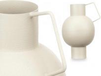 Actual product image Giftdecor convex steel vase cream pastel (1 x)
