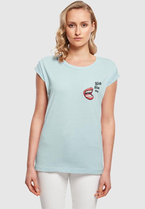 Produktbild Merchcode Ladies Bla Bla Bla Comic Extended Shoulder Tee - 112883 (5XL)