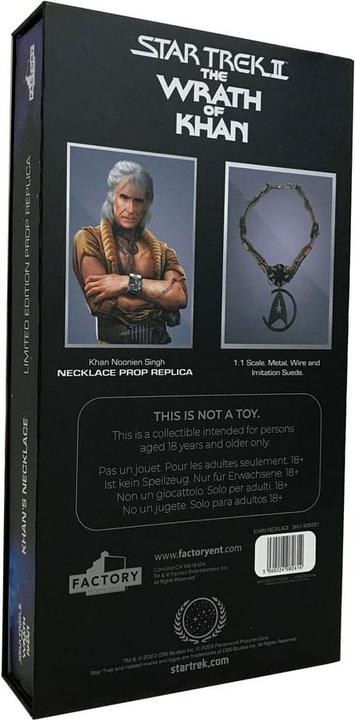 Produktbild Factory Entertainment Star Trek II: The Wrath of Khan réplique 1/1 Khan's Necklace Limited Edition35 x 19 cm