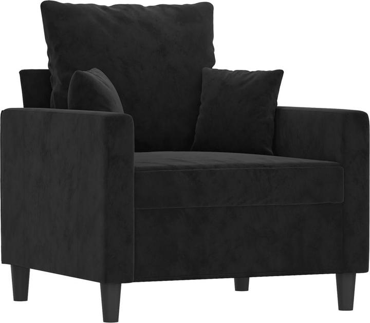 Immagine prodotto VidaXL Set di divani Cuscino Poltrona Divano Divano Design Divano 4 pezzi in velluto nero (3 posti)