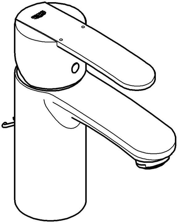 Produktbild Grohe Wave Cosmopolitan, Waschtischarmatur, wassersparend, versenkbare Kette, Schnell-Montage-System, S-Si