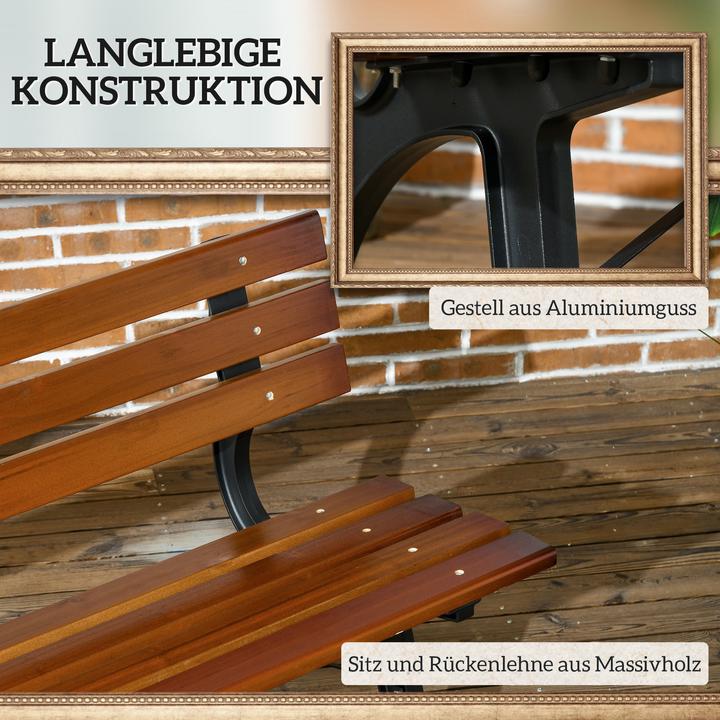 Actual product image Outsunny Garden bench with high backrest