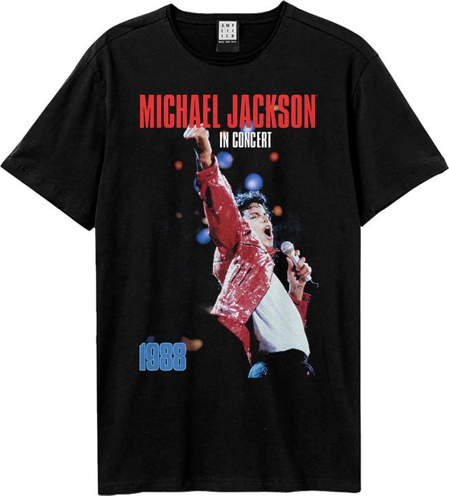 Actual product image Amplified Unisex Adult 1988 Live In Concert Michael Jackson T-Shirt (XXL)