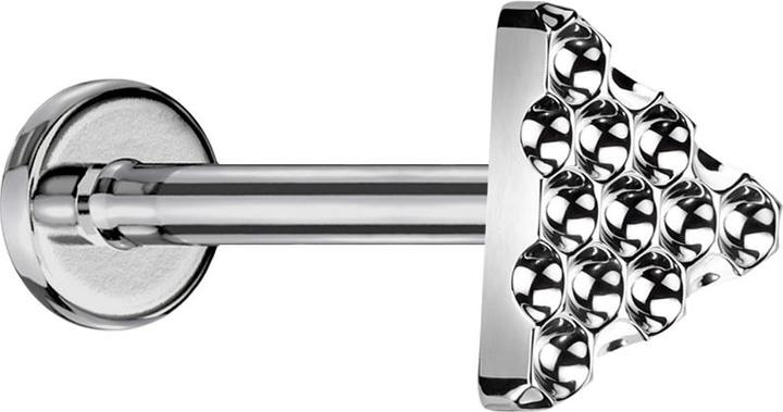 Image du produit Star Piercing Micro Labret femelle argenté pointillé diamant triangle argenté (sans laiton, Titane G23)