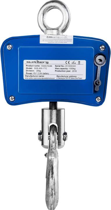 Produktbild Steinberg Kranwaage 1000 Kg Hängewaage Lastenwaage Industriewaage Waage LCD bis zu 200g