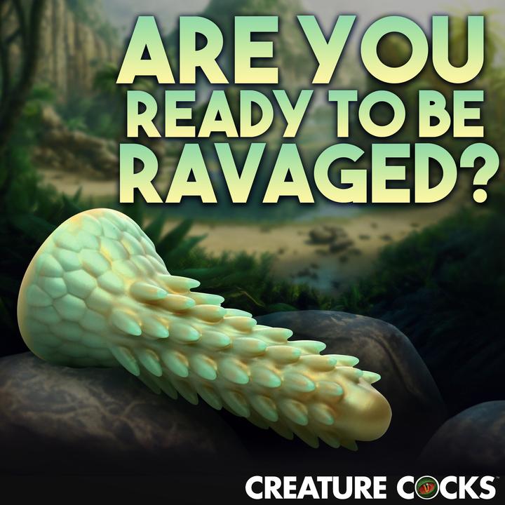 Actual product image Creature Cocks Stegosaurus - Spiky Reptile Silicone Dildo