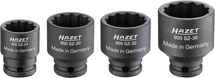 Actual product image HAZET Tool set for drive, joint and axle shafts 900SZ/4 ∙ Square, hollow 12.5 mm (1/2 inch) ∙ Outsi… (32 mm, 24 mm, 30 mm, 36 mm)