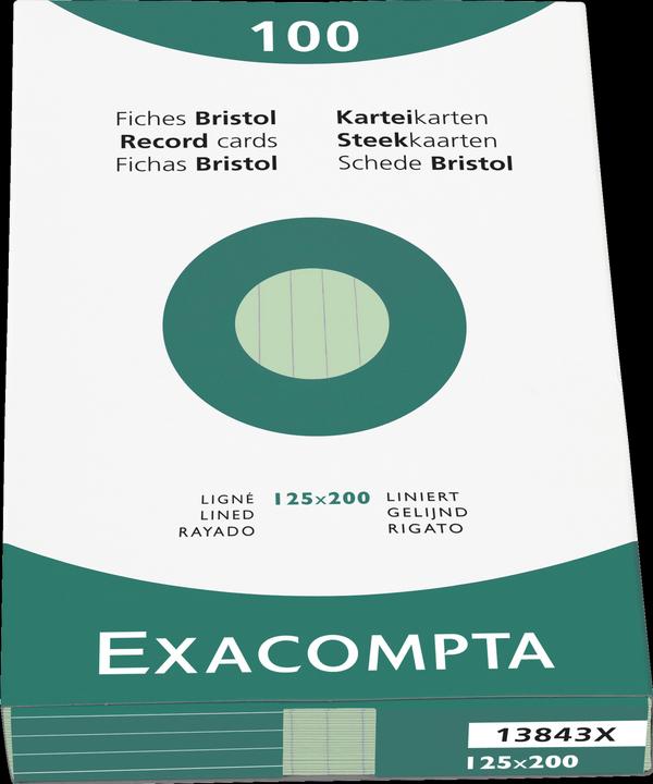 Exacompta Karteikarten (125 x 200 mm, 205 g/m², 100 x)