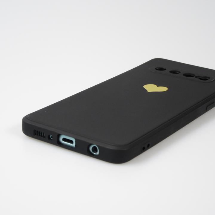 Actual product image PhoneLook Coque Silicone Mat Coeur doré (Samsung Galaxy S10)