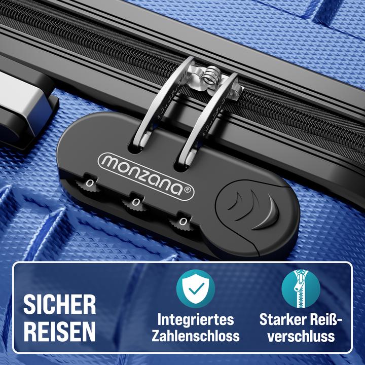 Actual product image Monzana Hartschalenkoffer (120 l, Hand luggage (up to 50 litres), M (50 - 90l), L (90 - 115l))