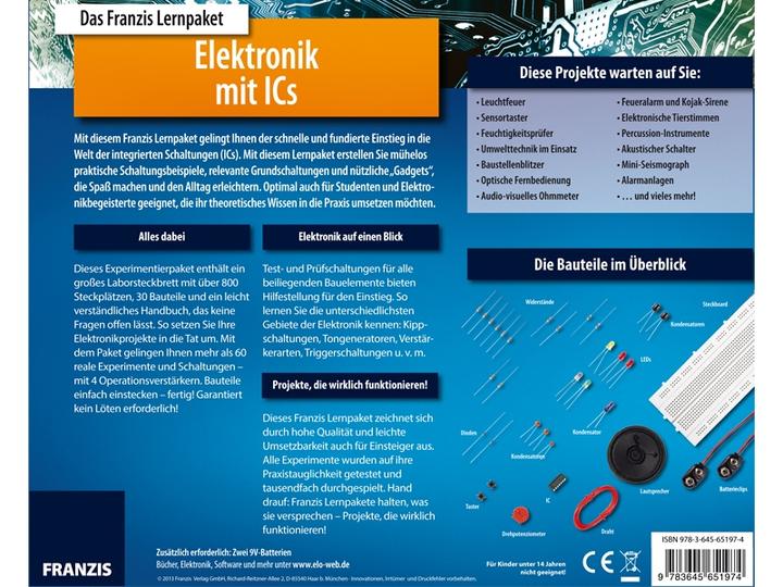 Produktbild Franzis Lernpaket Elektronik mit ICs