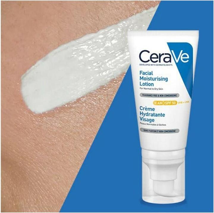 Actual product image CeraVe Moisturizing Facial Lotion (52 ml, 24h cream, SPF 50)