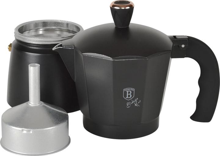 Productafbeelding BerlingerHaus Design espressomachine voor 6 porties, zwart en roségoud (6 T.)
