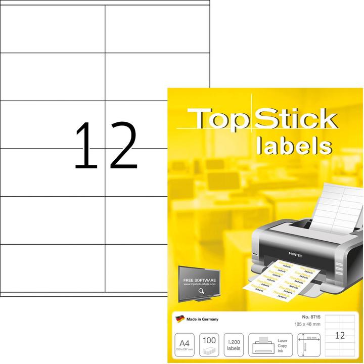 Actual product image TopStick HERMA universal labels