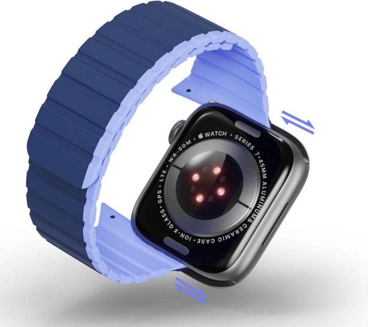 Image du produit Dux Ducis Bracelet magnétique pour Apple Watch SE, 8, 7, 6, 5, 4, 3, 2, 1 (41, 40, 38 mm) Strap (LD Versio (41 mm, 38 mm, 40 mm, Silicone, Métal)