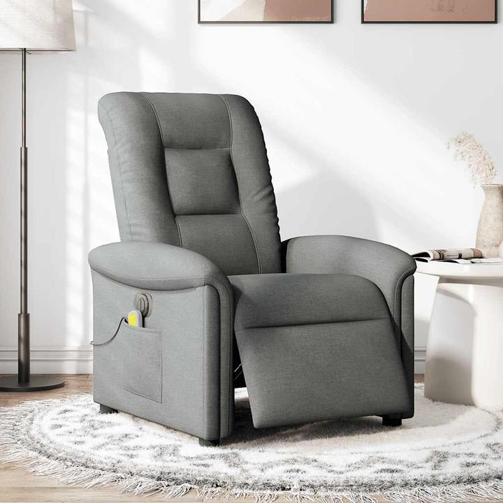 Actual product image VidaXL Massage chair electric dark grey fabric