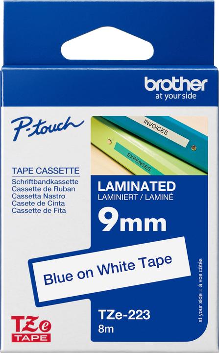Actual product image Brother TZ223 Laminated tape (1.70 cm, Blue, White)
