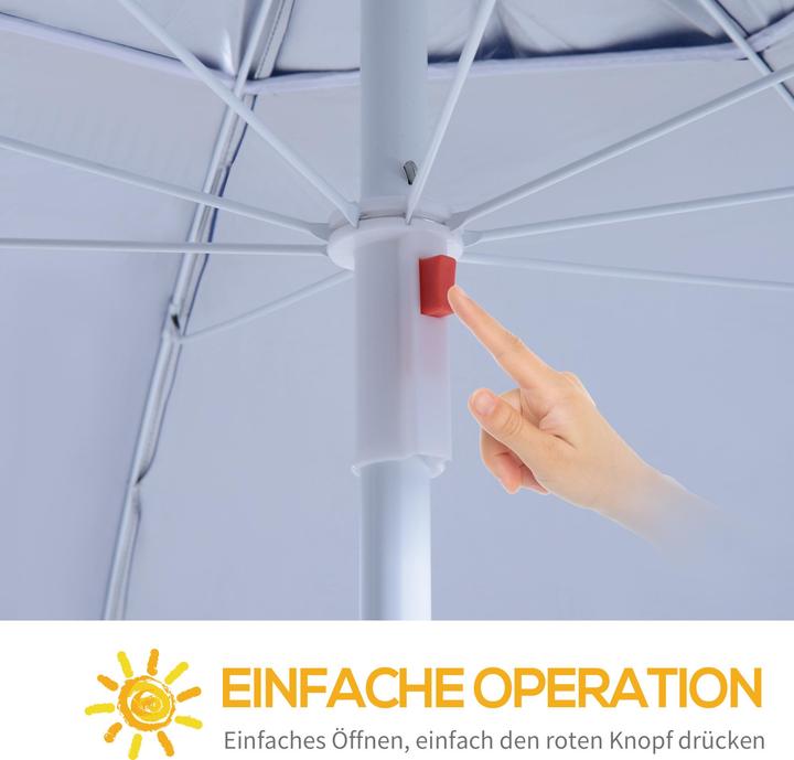 Image du produit Outsunny Parapluie de plage et tente de plage 2 en 1 (2.10 m)