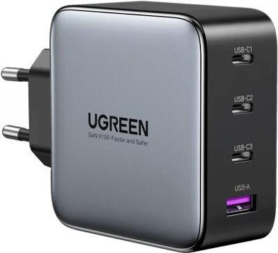 Actual product image Ugreen CARGADOR USB-A+3*USB-C 100W GAN FAST (UG45515B) (100 W)