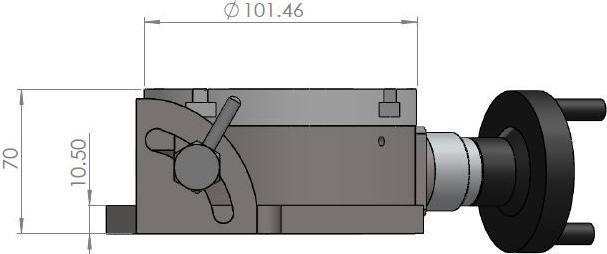 Immagine prodotto Paulimot Rundtisch Ø 100 mm schwenkbar horizontal / vertikal