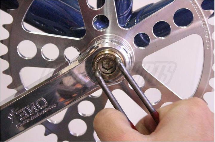 Actual product image White Industries Crank Bolt for Square Taper Cranks, pair, silver