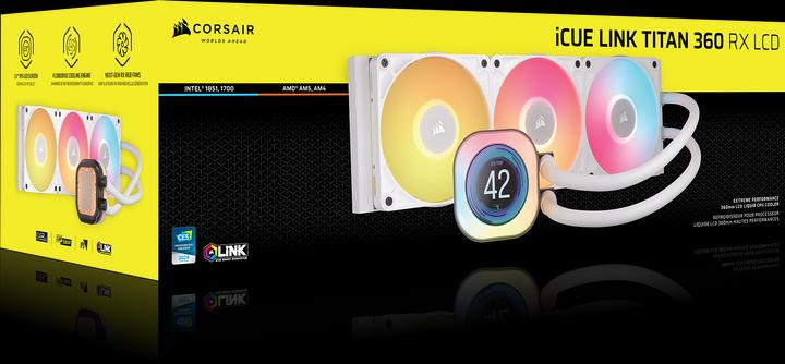Produktbild Corsair iCUE LINK TITAN 360 RX LCD White