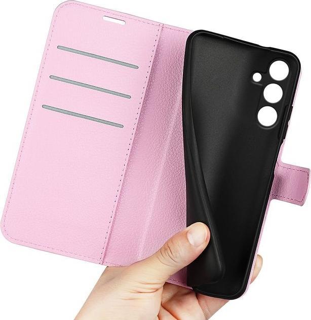 Actual product image MU Classic Litchi Leather Bookcover Series (Samsung Galaxy S24 FE)