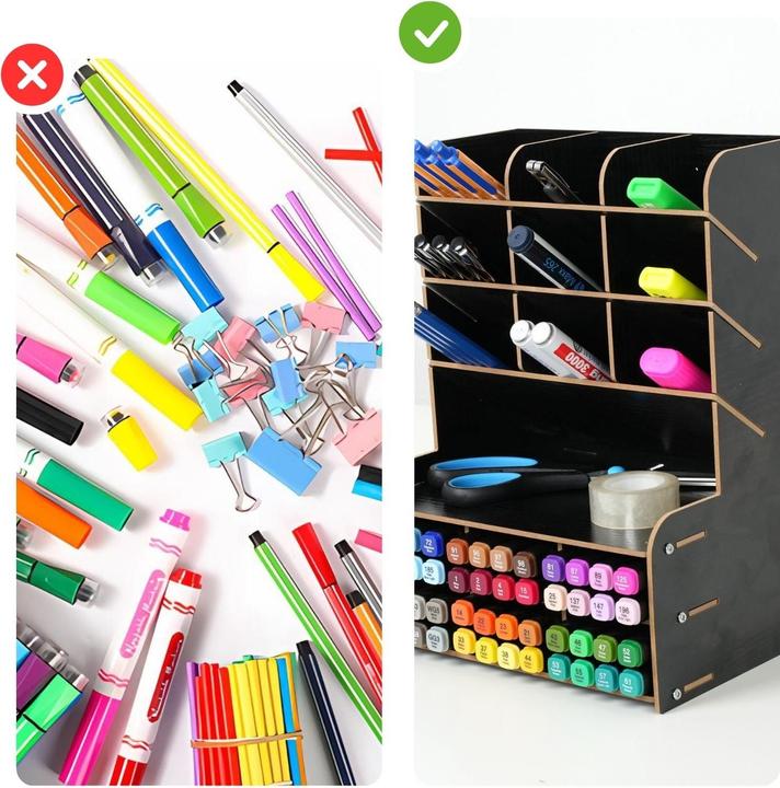 Actual product image Hermex Pen box desk organiser Pen storage Pen desk organiser Office desk pen holder