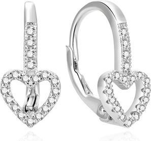 Produktbild Beneto Romantic silver earrings with zircons AGUC2179DL (L)