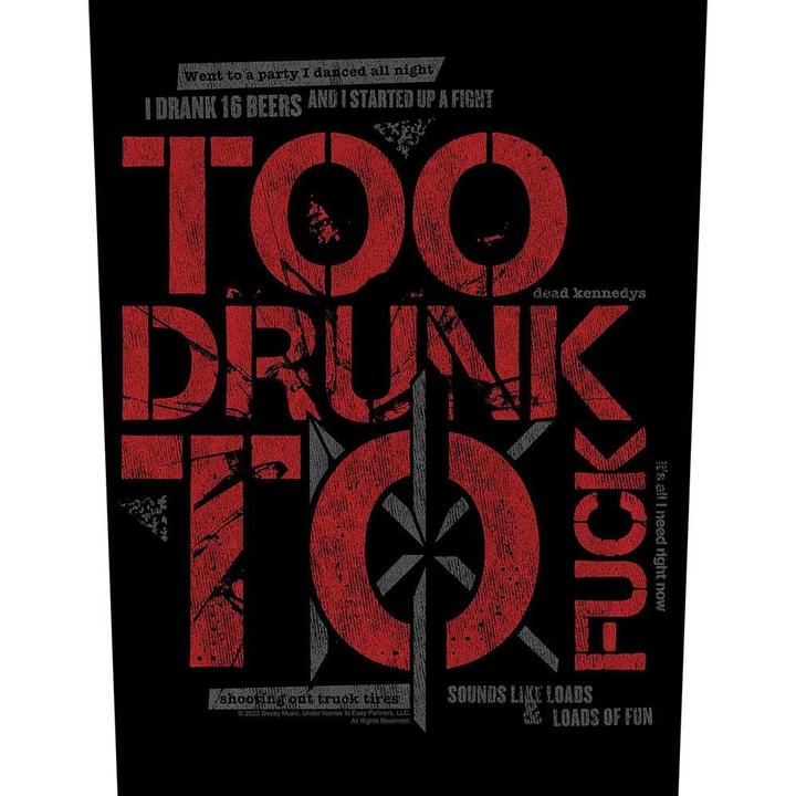 Actual product image Dead Kennedys Too Drunk To Fuck Patch (1 x)