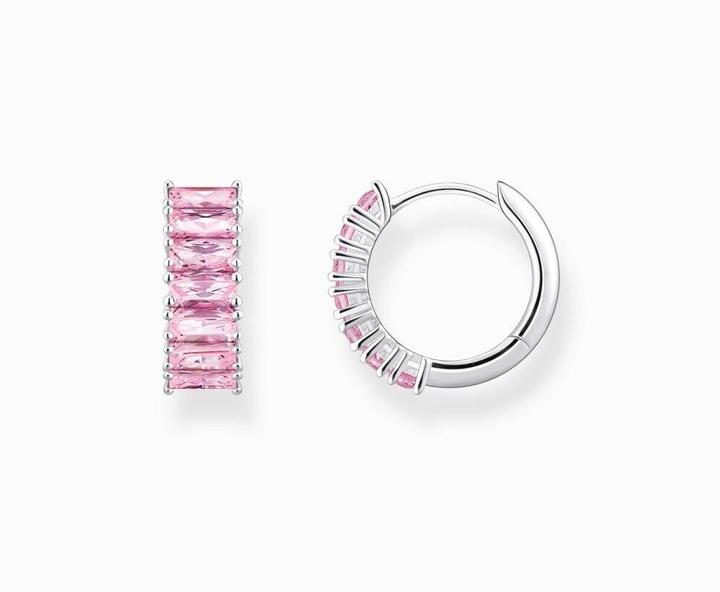 Produktbild Thomas Sabo Creolen pinke Steine Pavé silber (925er Silber)