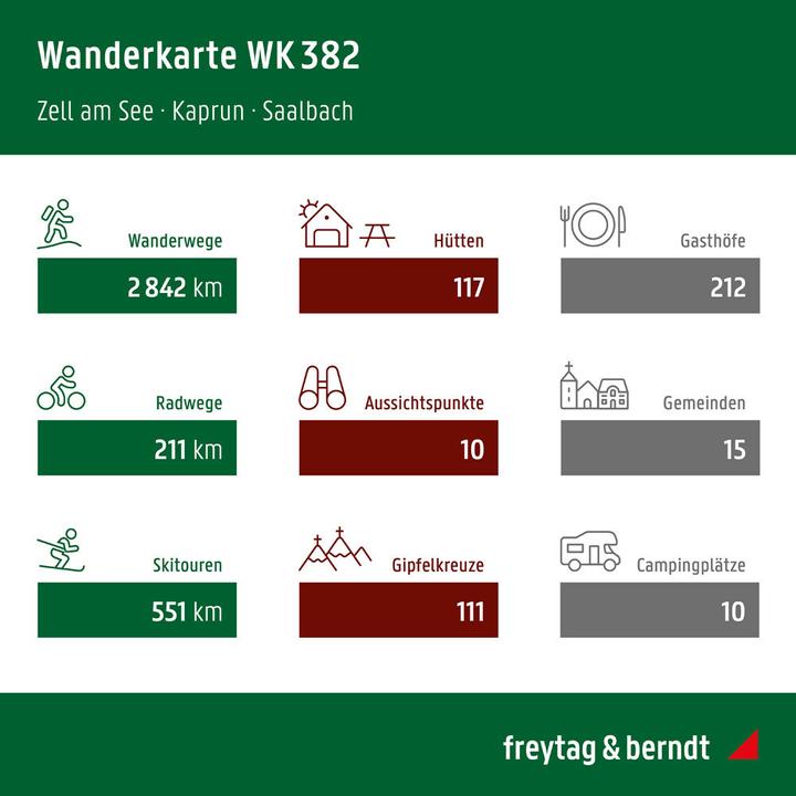 Image du produit Zell am See - Kaprun, carte de randonnée, de cyclisme et de loisirs 1:50 000, freytag & berndt, WK