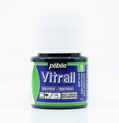 Actual product image Pebeo Vitrail Transparent (Dark Blue, 45 ml)