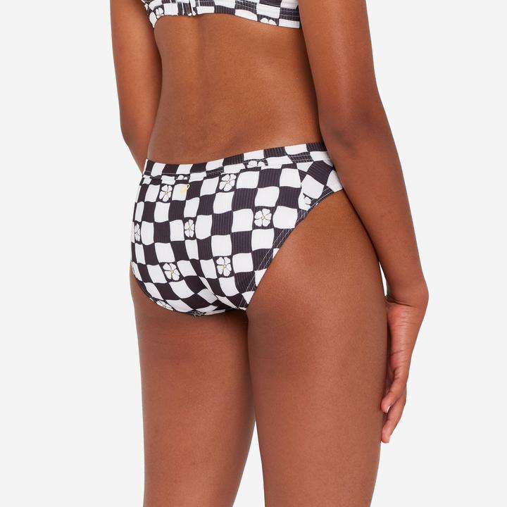 Actual product image Olaian Bikini-Hose Surfen Mädchen Alma Hao schwarz/weiss (140)