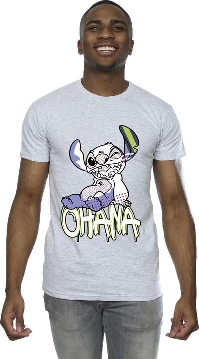 Immagine prodotto Disney Lilo And Stitch Ohana Graffiti Maglietta Uomo (S)