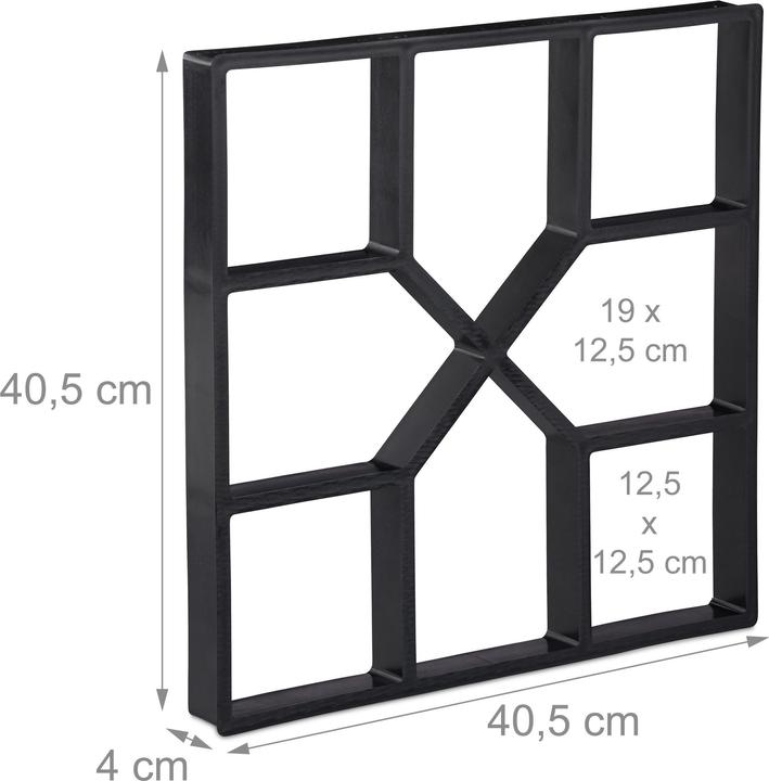 Immagine prodotto Relaxdays 2x forma di gesso (2 x, 40,5 x 40,5 x 4 cm)