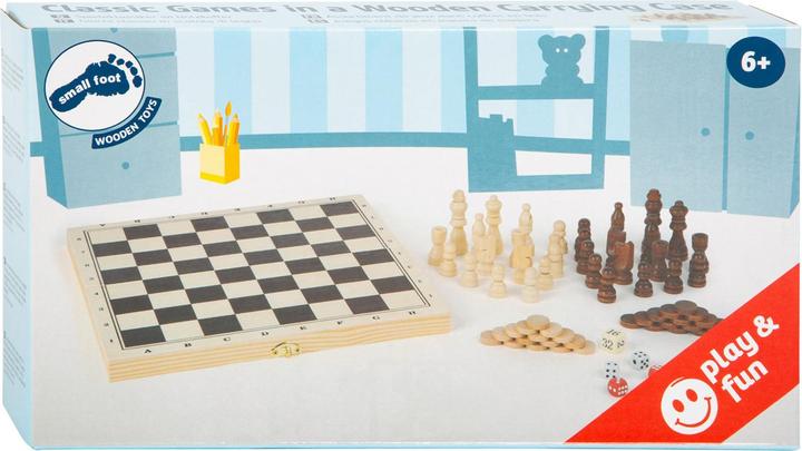 Actual product image small foot Classic games in a suitcase (German)